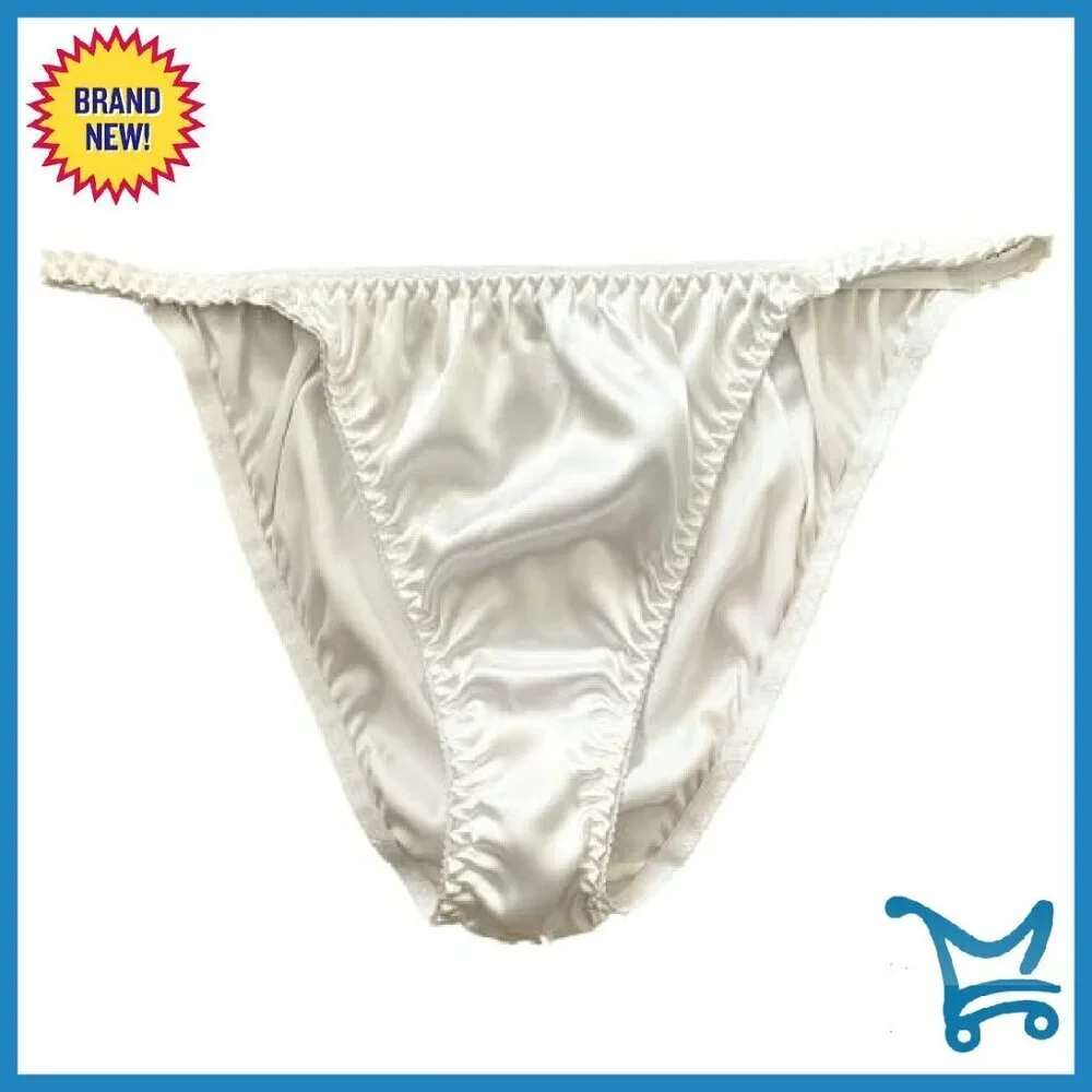 4 Pack Pure Silk Panties Women's Bikini Briefs Medium Rise